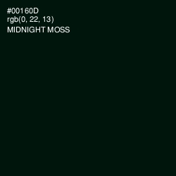 #00160D - Midnight Moss Color Image